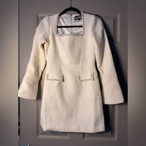 Katie J NYC Cream Long Sleeve Dress